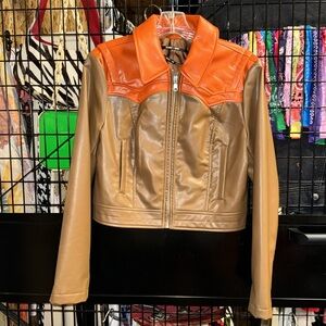 NWT! Silence the Noise x Urban Outfitters Cropped Colorblock “70s Vibe” Jacket